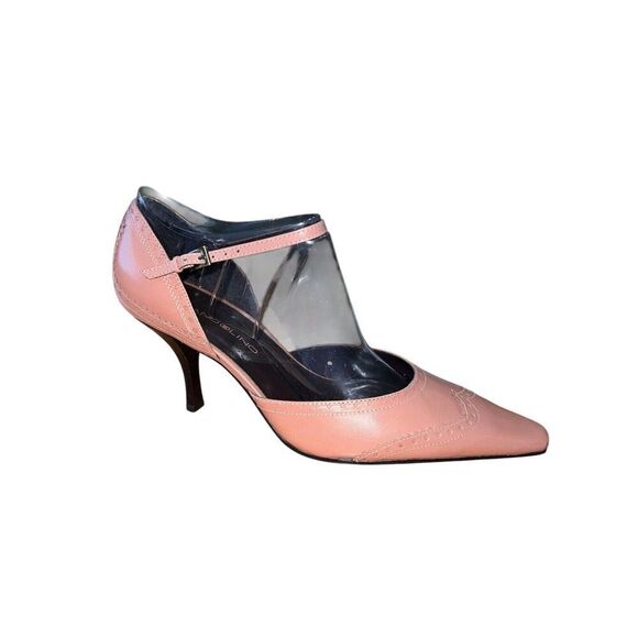 Bandolino Dark Natural Square Toe Heels With/Ankle Strap Women’s Sz 10 NWOB - Picture 2 of 11